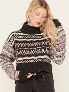 Cleo +‎ Wolf Fair Isle Turtleneck Sweater